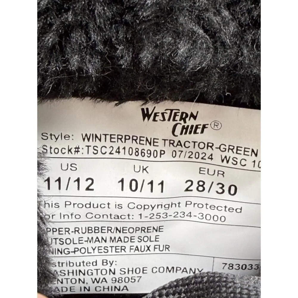 Western Chief, Tractors, Neoprene, Snow and Rain Boot, Toddler 11/12